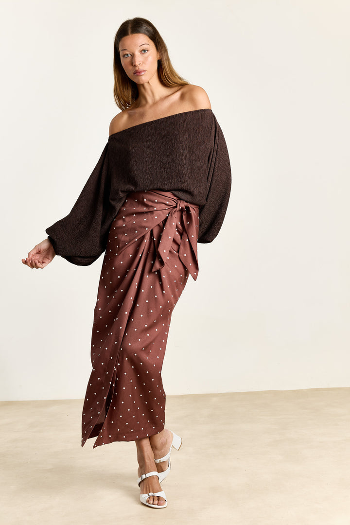 Gisele Polka Dot Brown