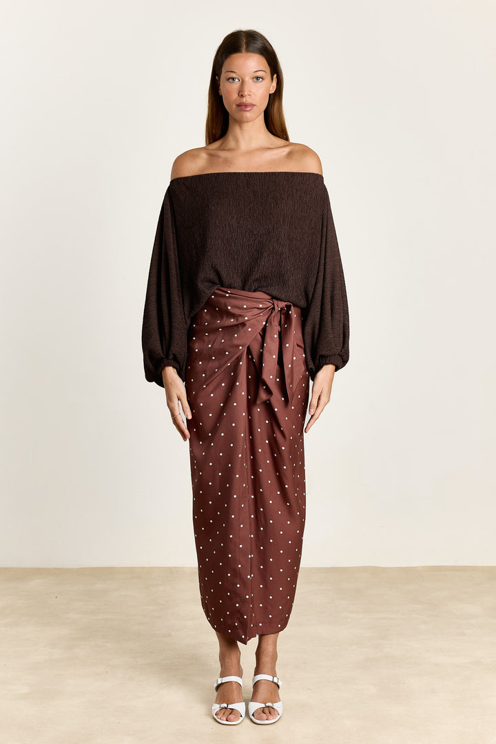 Gisele Polka Dot Brown