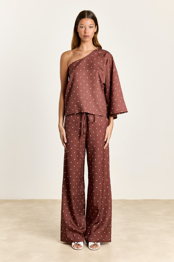 Nicola Polka Dot Brown