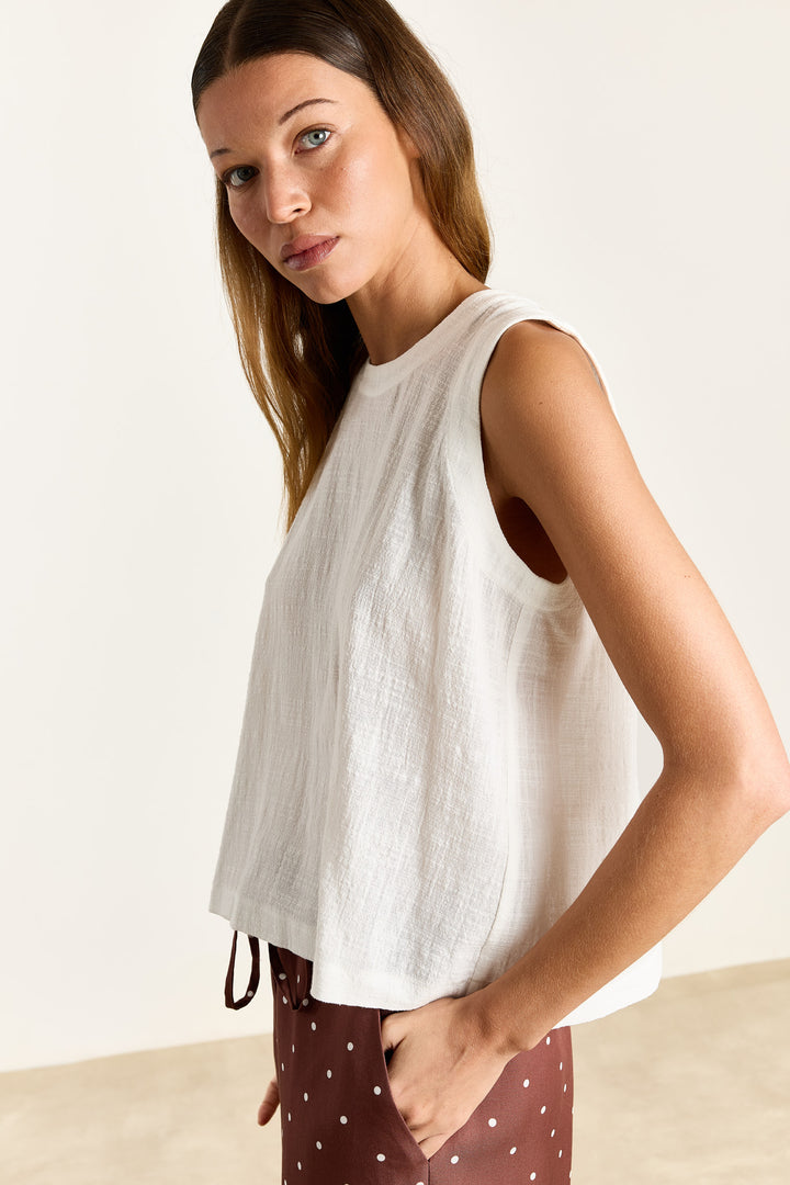 Millie Double Gauze White