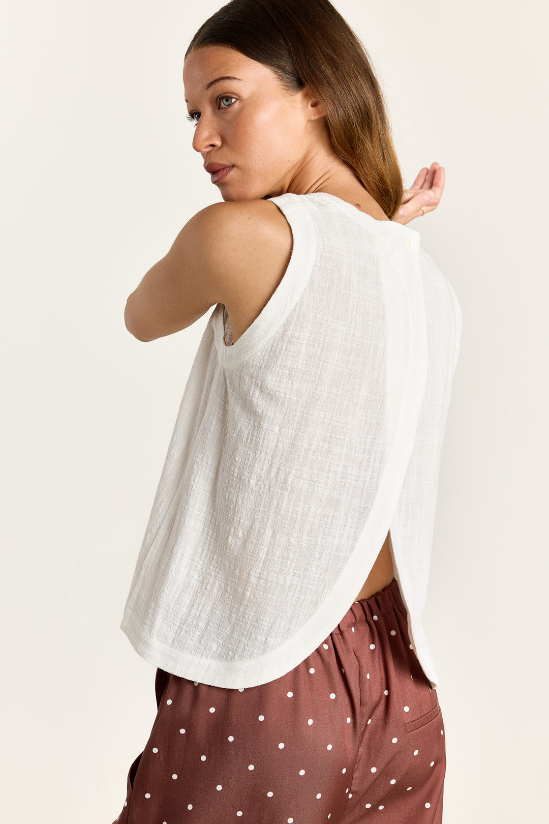 Millie Double Gauze White