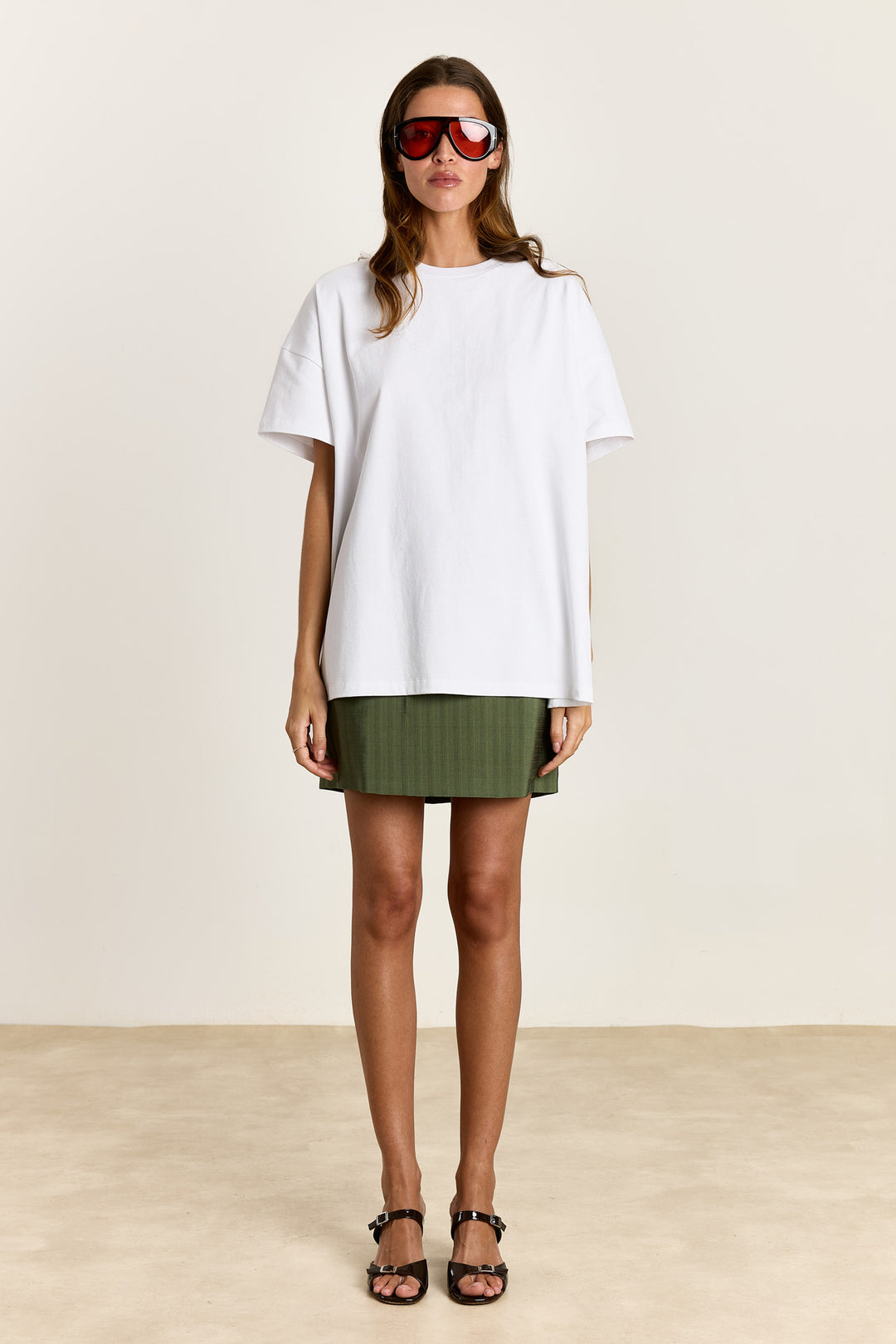 Jenny Plain Woven Pesto