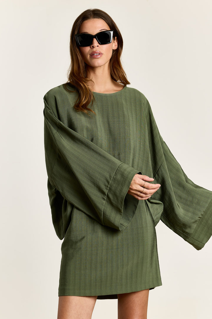 Jenny Plain Woven Pesto