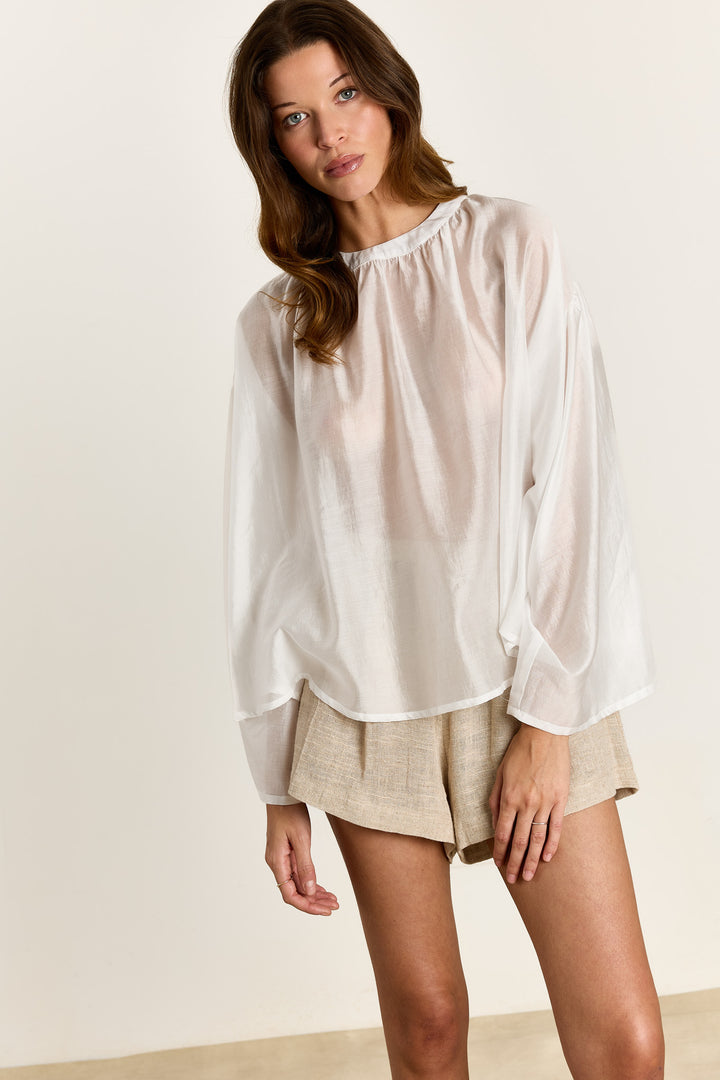 Iza Silky Voile White