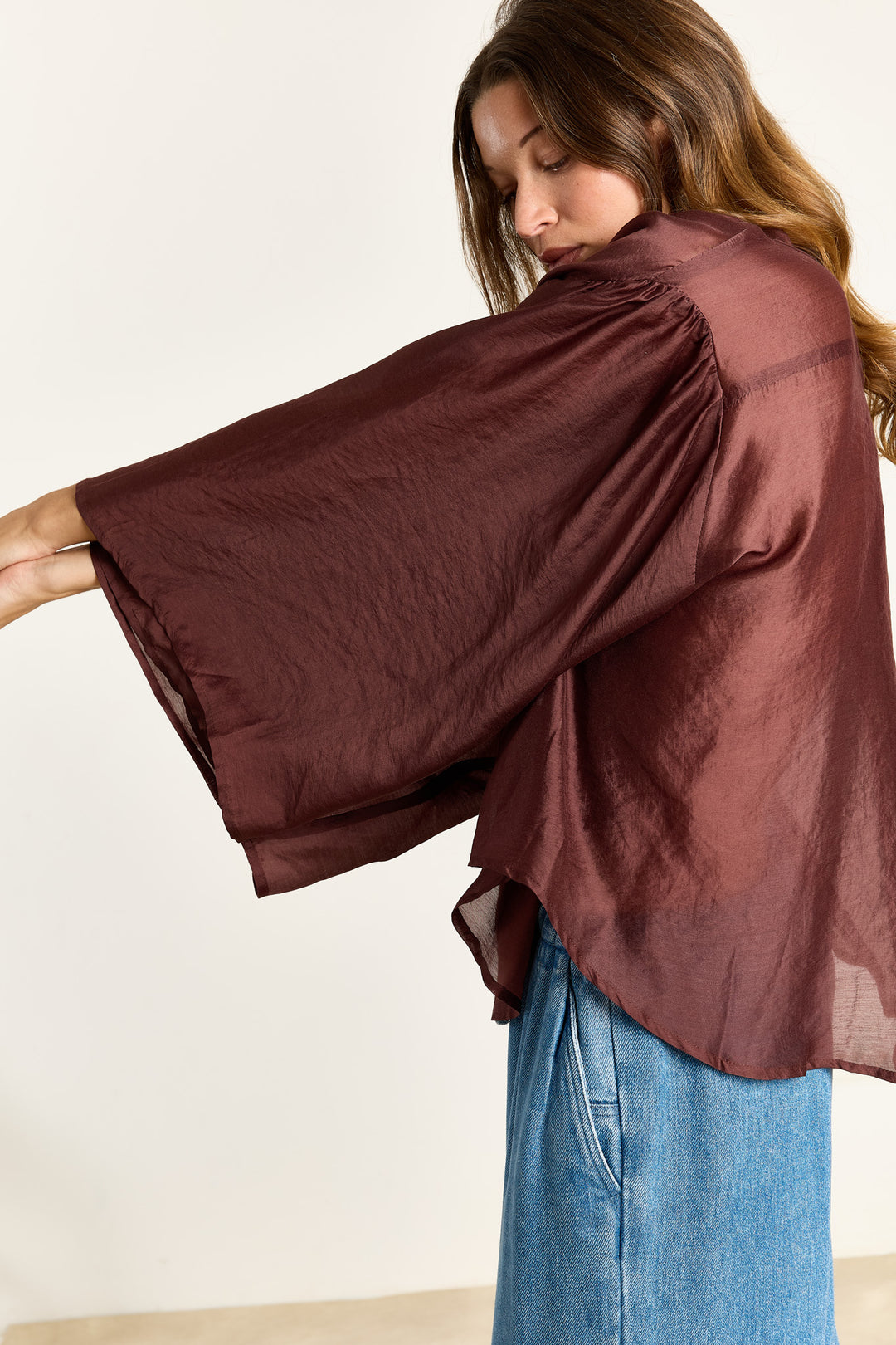 Iza Silky Voile Chestnut