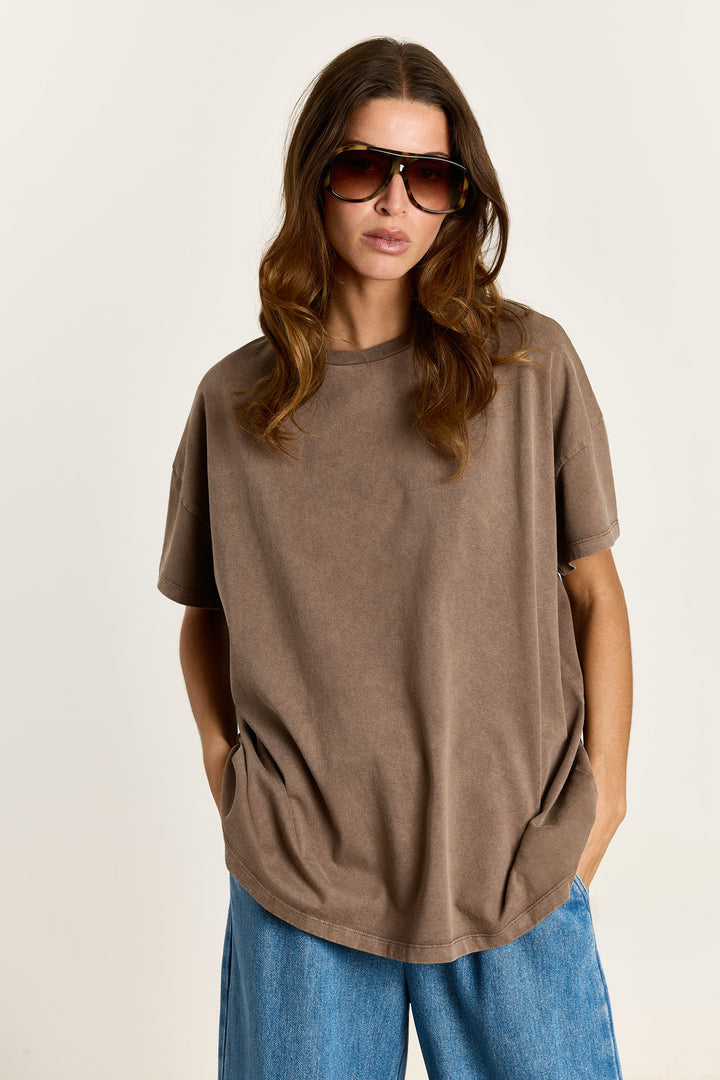 Zazou Cotton Jersey Washed brown