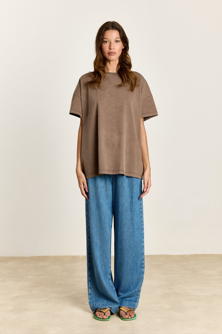 Zazou Cotton Jersey Washed brown