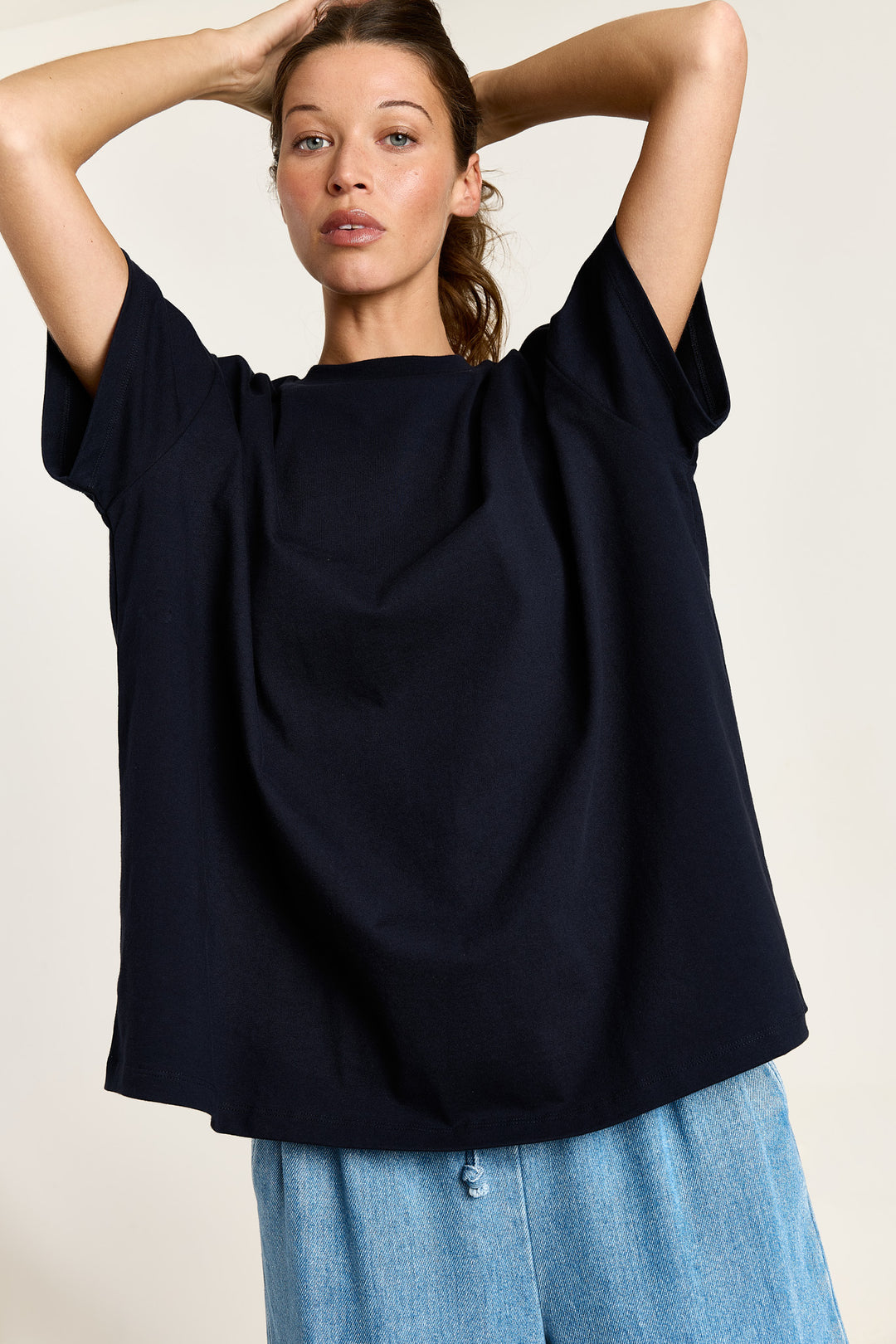 Zazou Cotton Jersey Navy