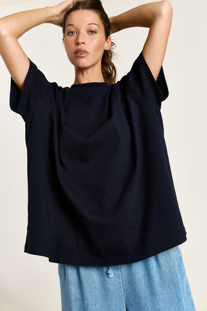 Zazou Cotton Jersey Navy