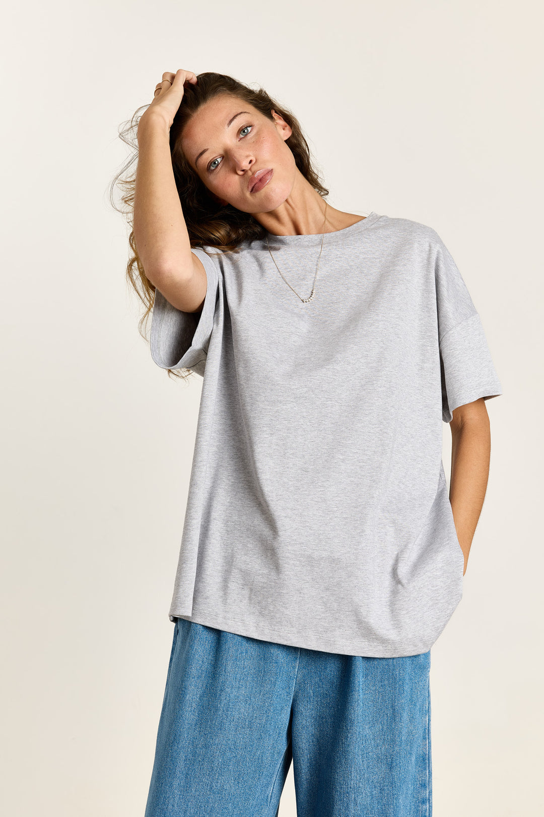 Zazou Cotton Jersey Light Grey