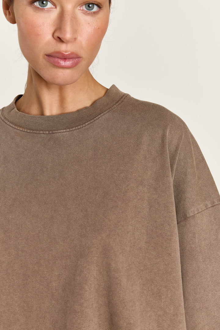 Amy Cotton Jersey Washed Brown