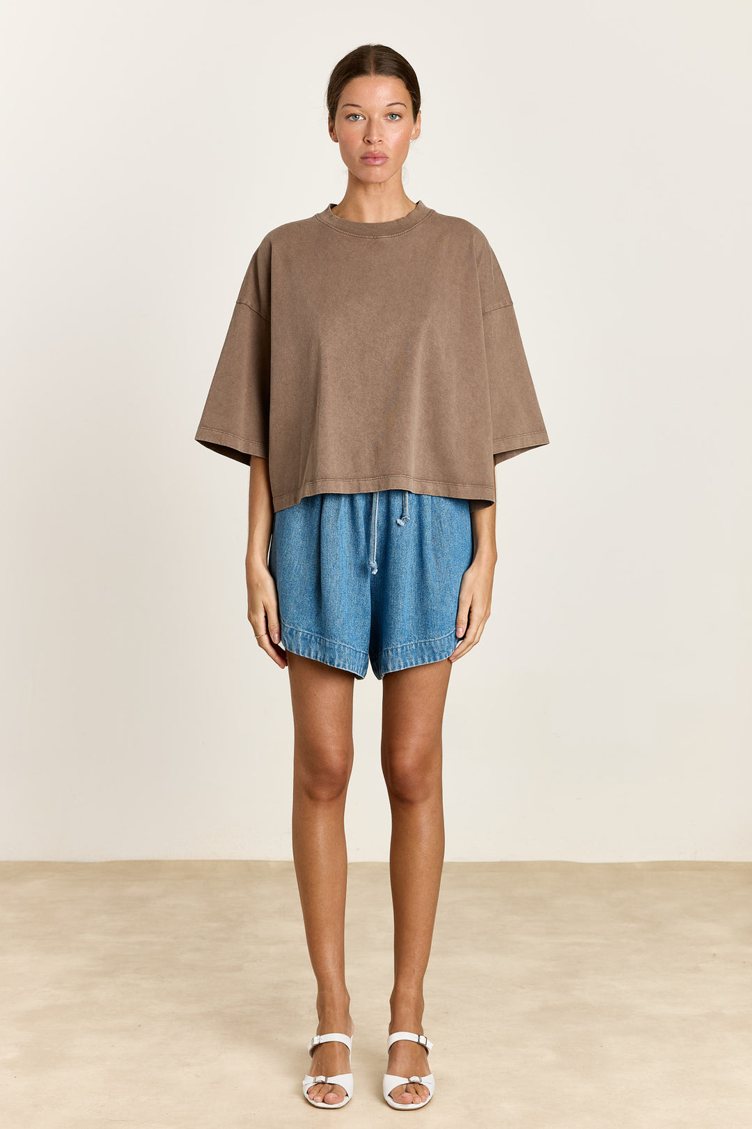 Amy Cotton Jersey Washed Brown