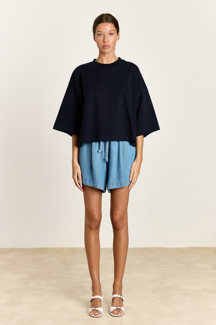 Amy Cotton Jersey Navy