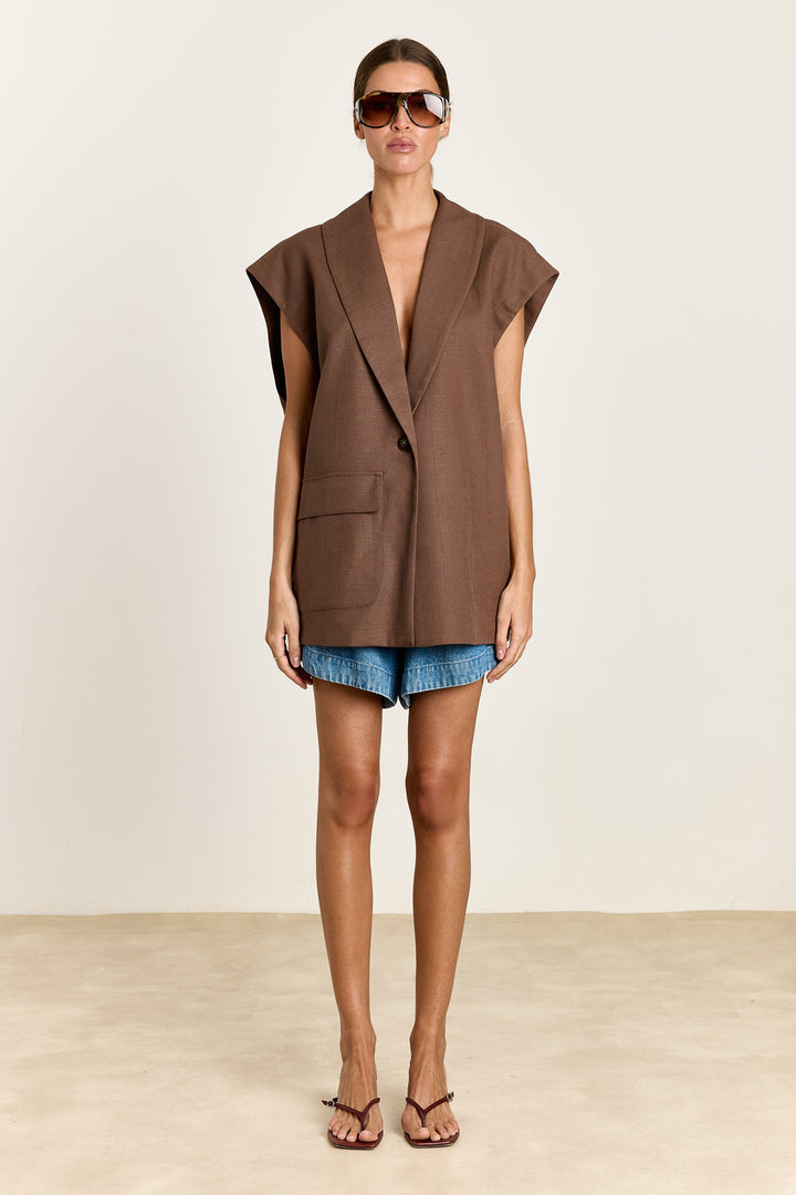 Taylor Summer Linnen Cotton Washed Brown