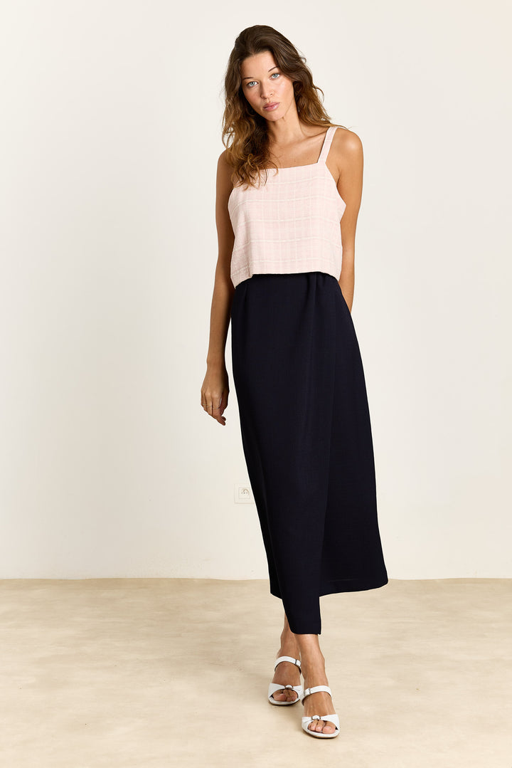 Ivy Textured Uni Woven Navy