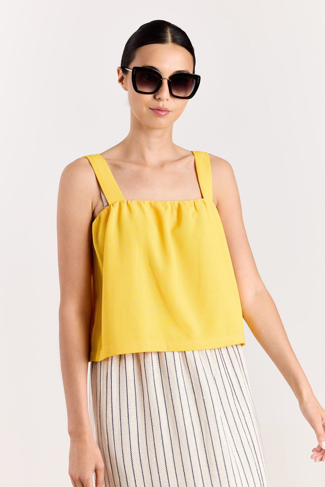 Maddie Uni Textured Woven Limoncello