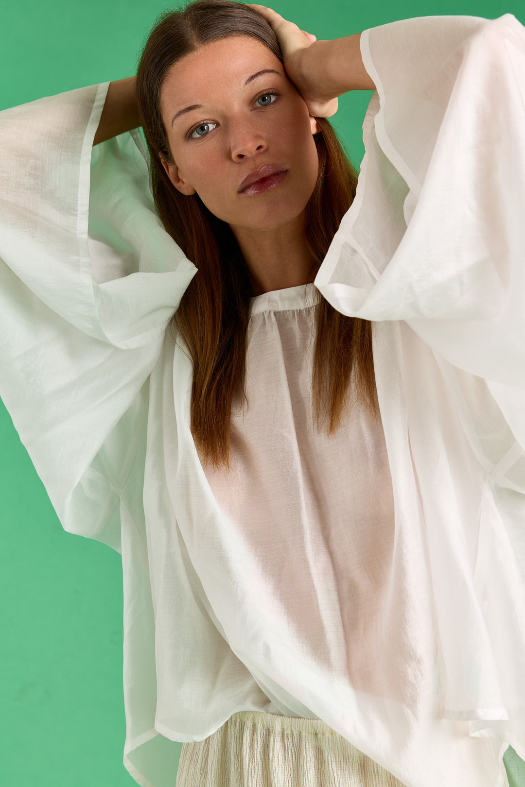 Iza Silky Voile White