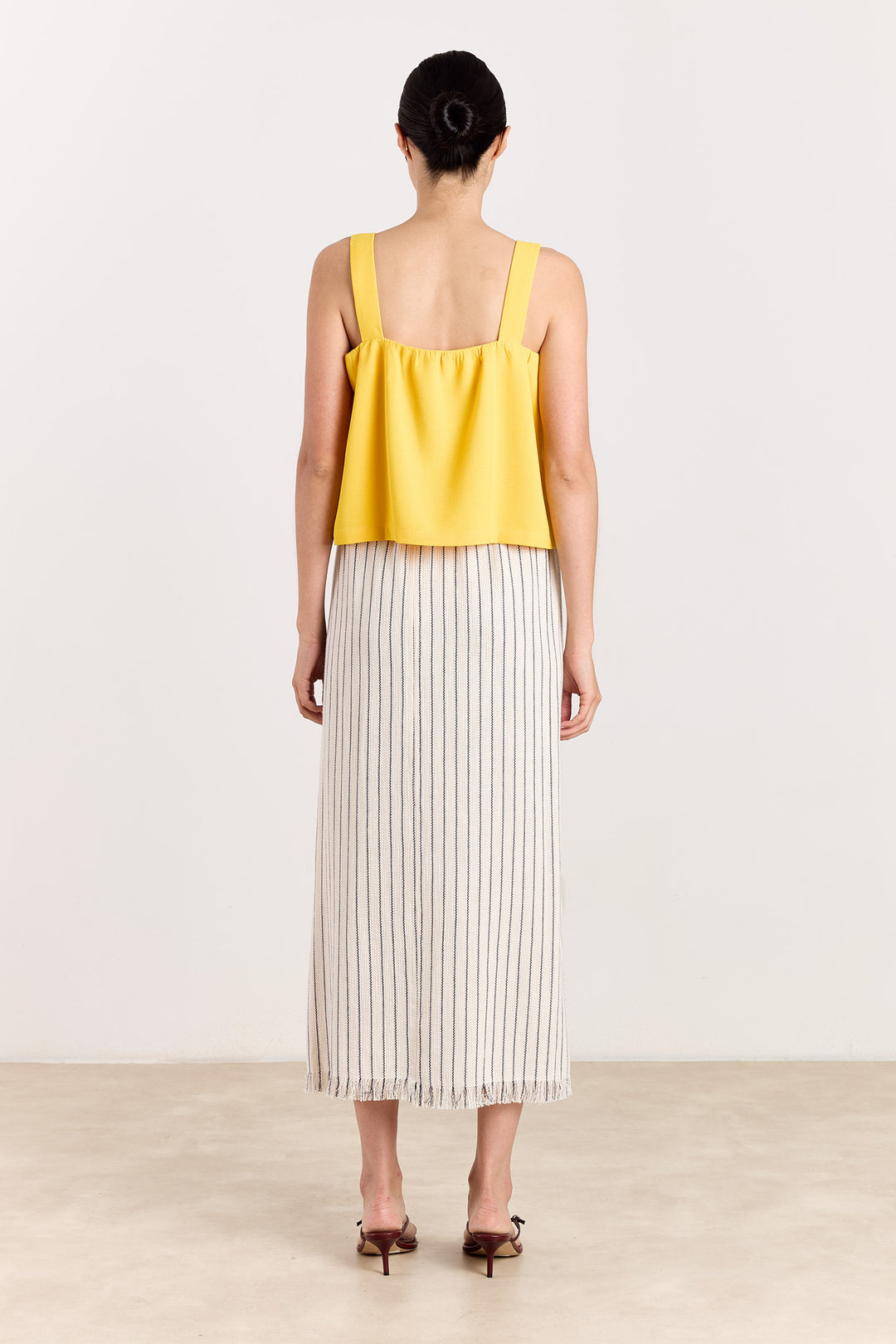 Maddie Uni Textured Woven Limoncello