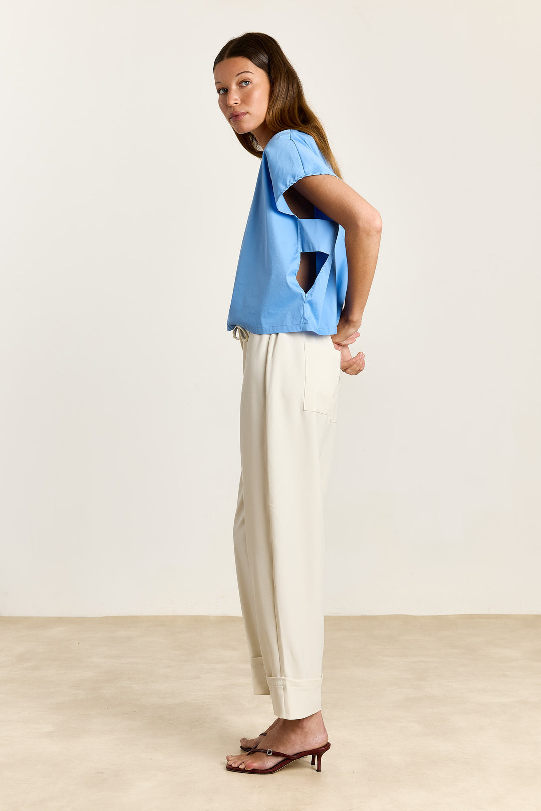 Esmeralda Summer Shirting Cornflower Blue