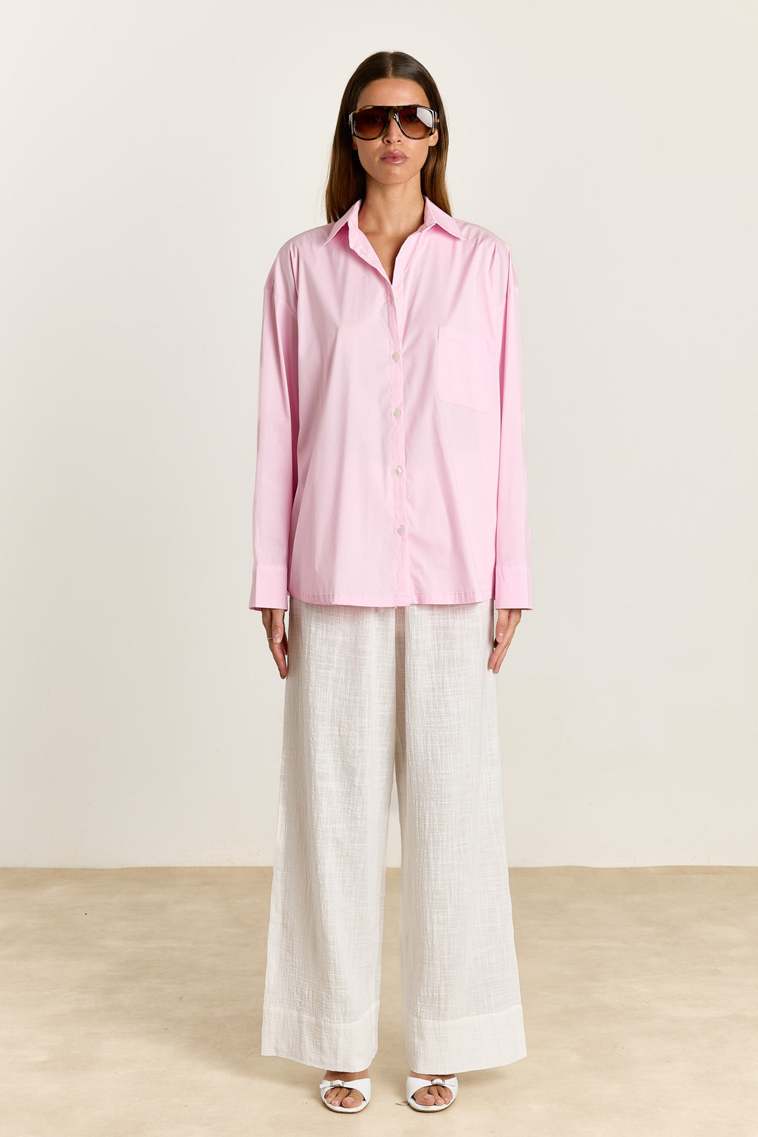 Lulu Summer Shirting Poppy Pink