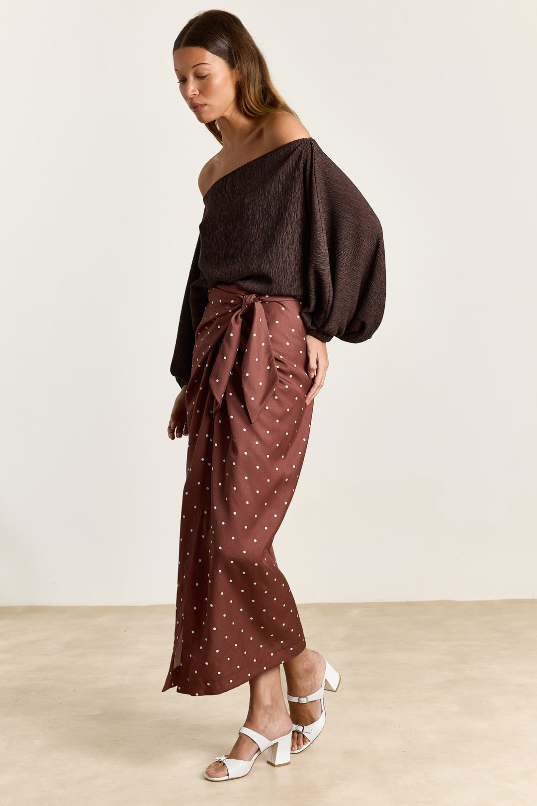 Gisele Polka Dot Brown