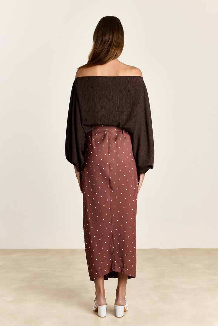 Gisele Polka Dot Brown