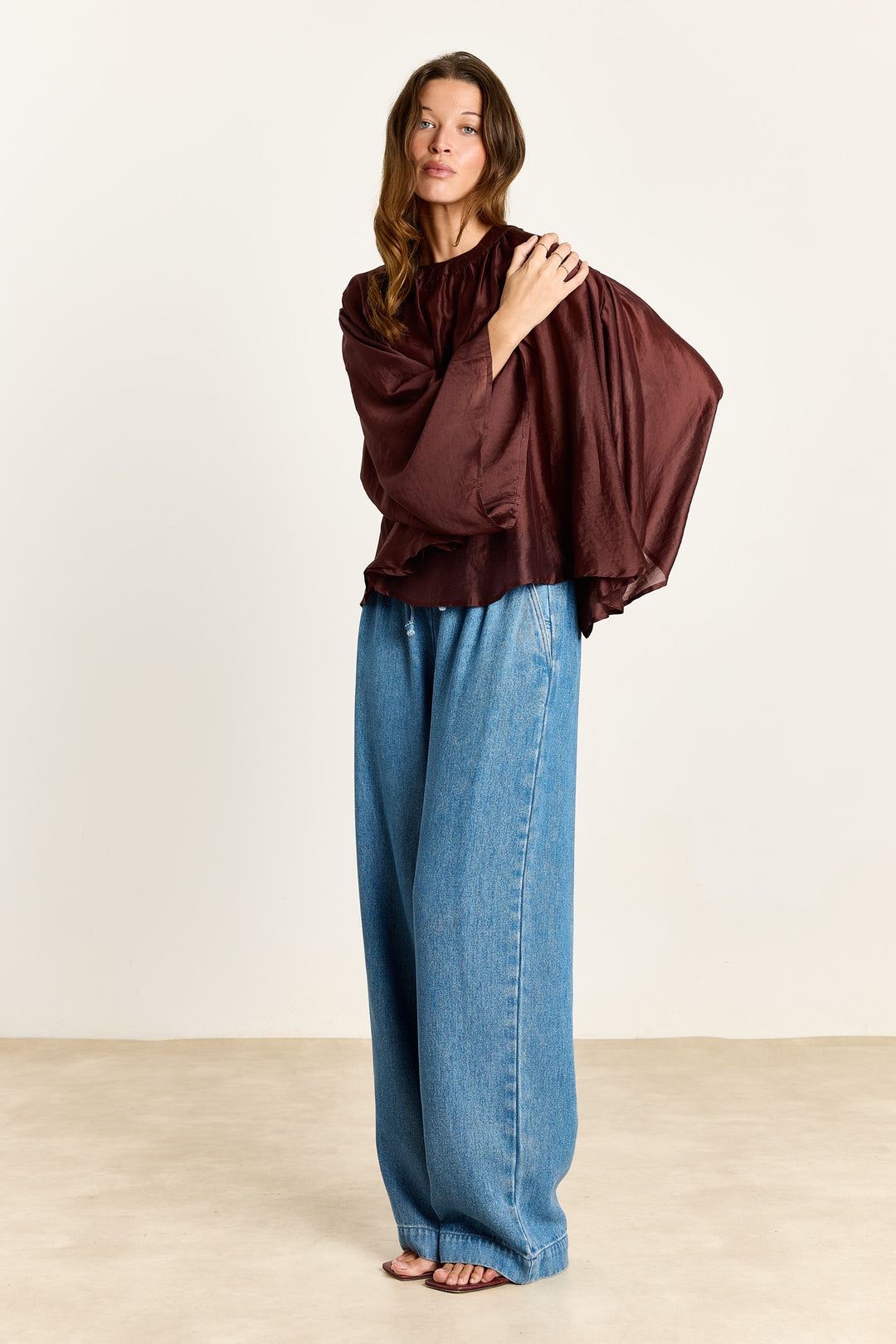 Iza Silky Voile Chestnut
