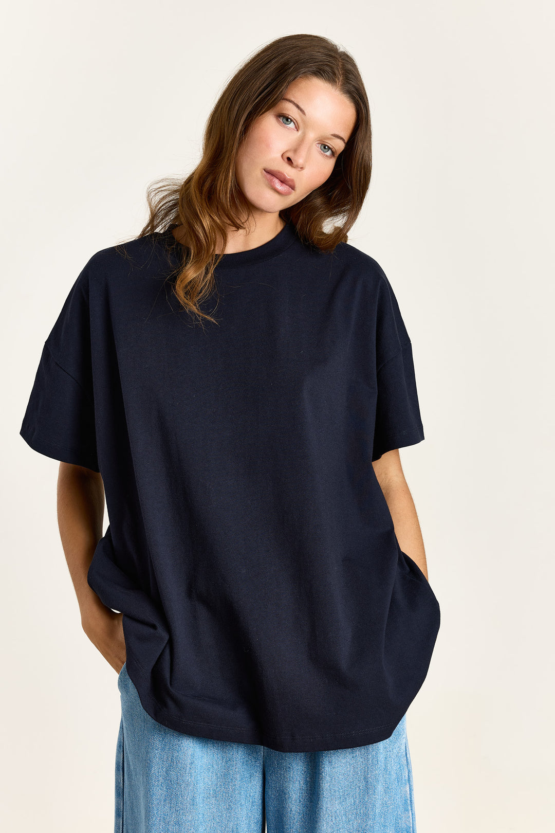 Zazou Cotton Jersey Navy