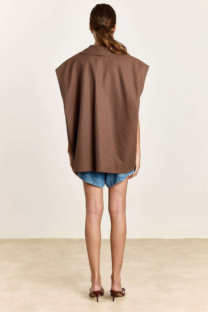 Taylor Summer Linnen Cotton Washed Brown