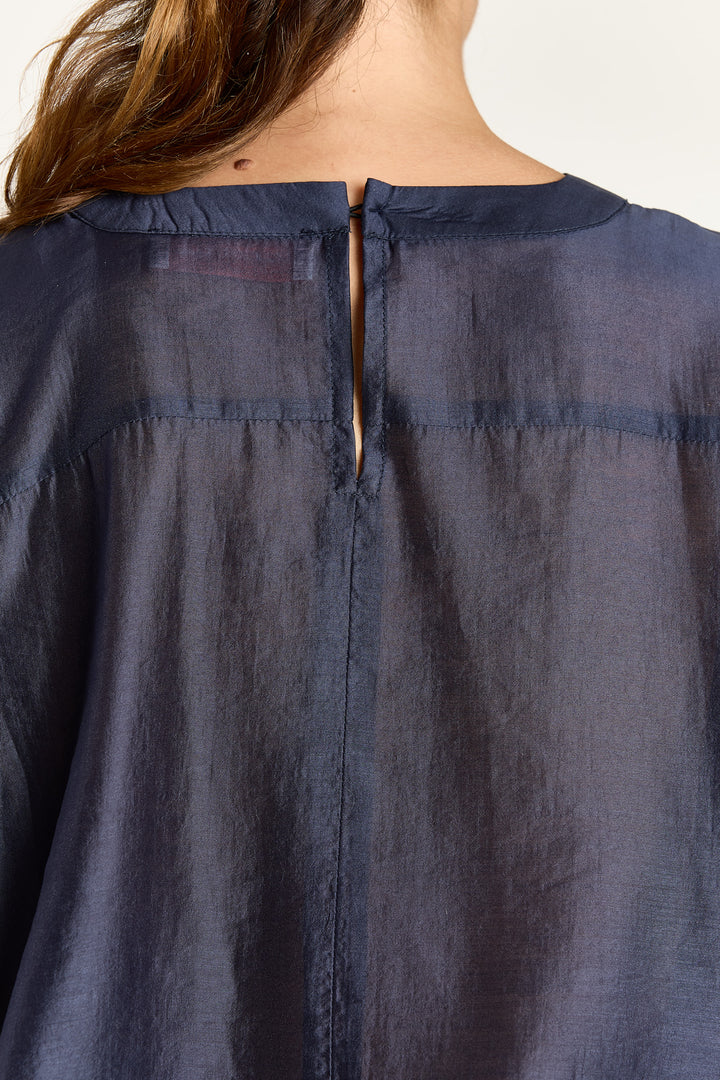 Iza Silky Voile Navy