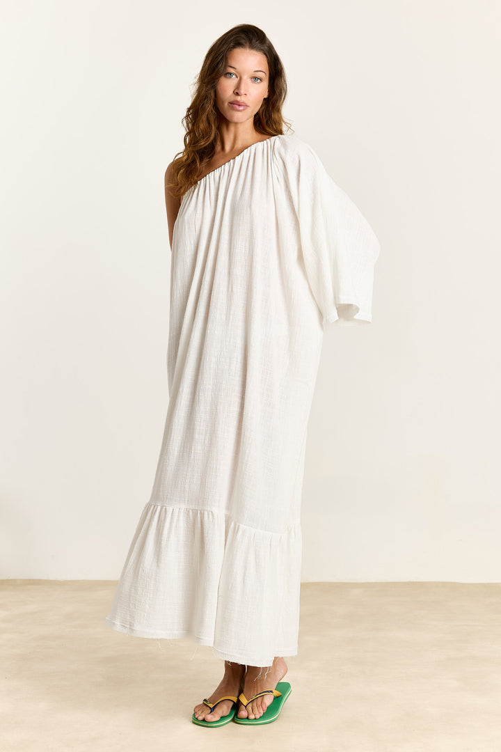 Farida Double Gauze White