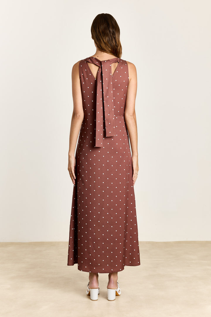 Polly Polka Dot Brown