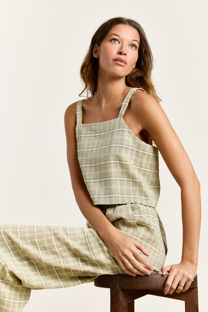 Willa Structured Check Sage