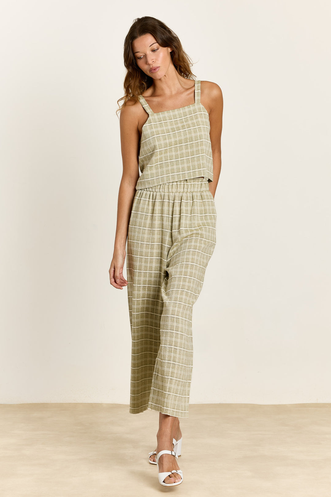 Willa Structured Check Sage