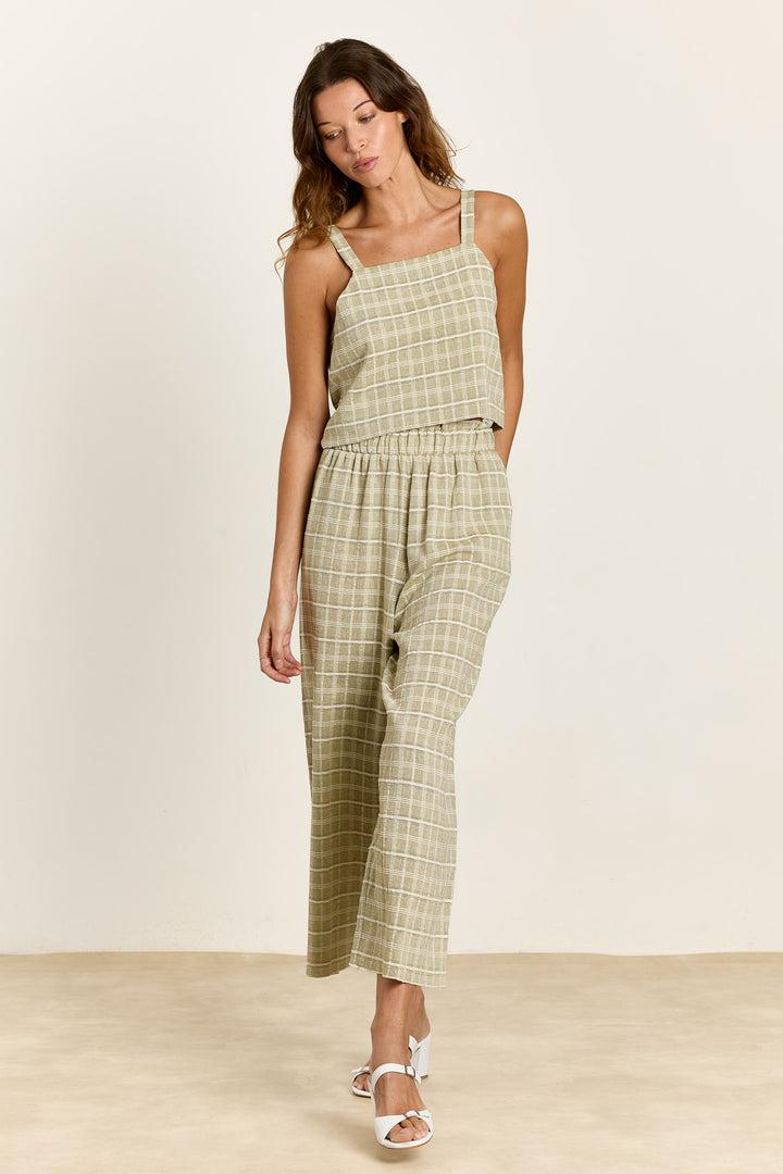 Sade Structured Check Sage