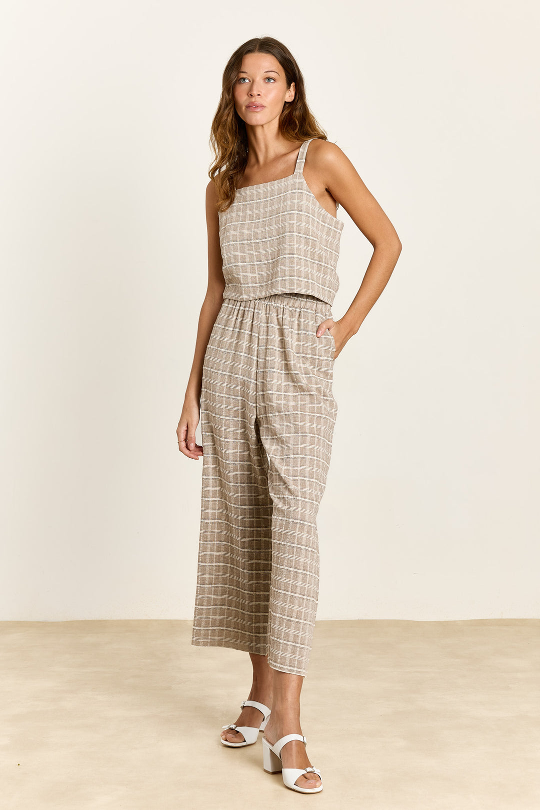 Willa Structured Check Cocoa