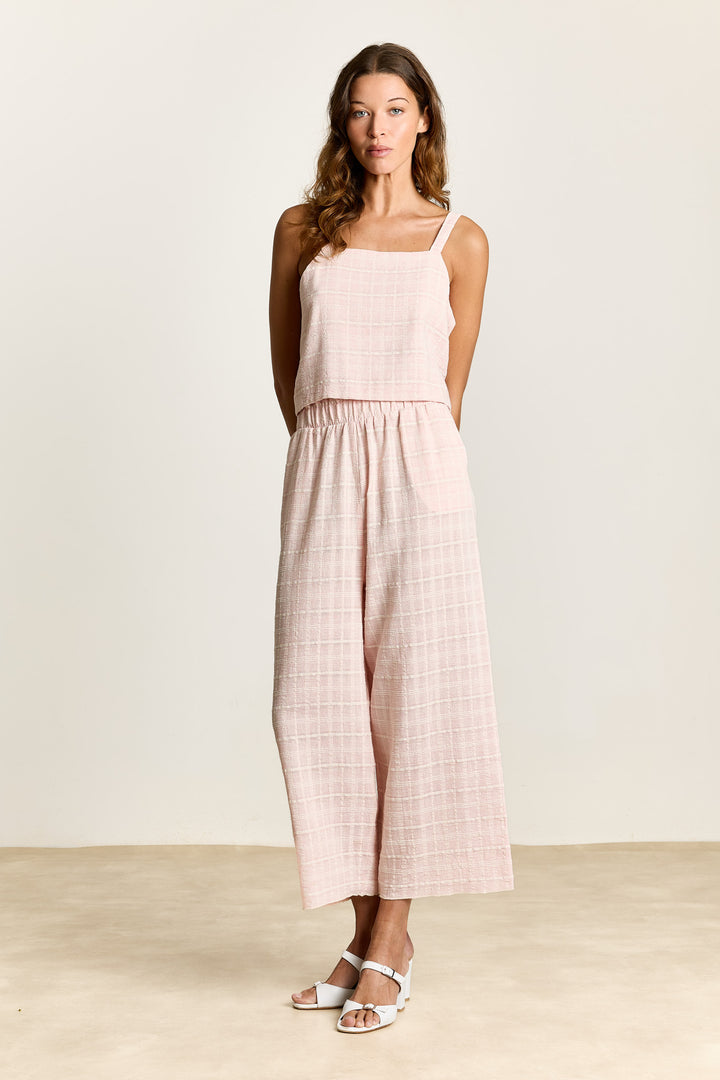 Sade Structured Check Soft pink