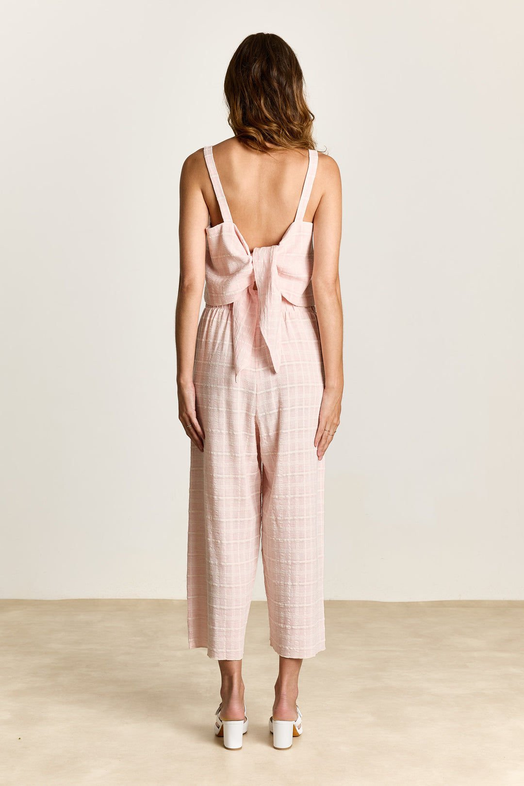 Sade Structured Check Soft pink