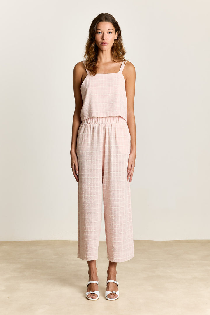 Sade Structured Check Soft pink