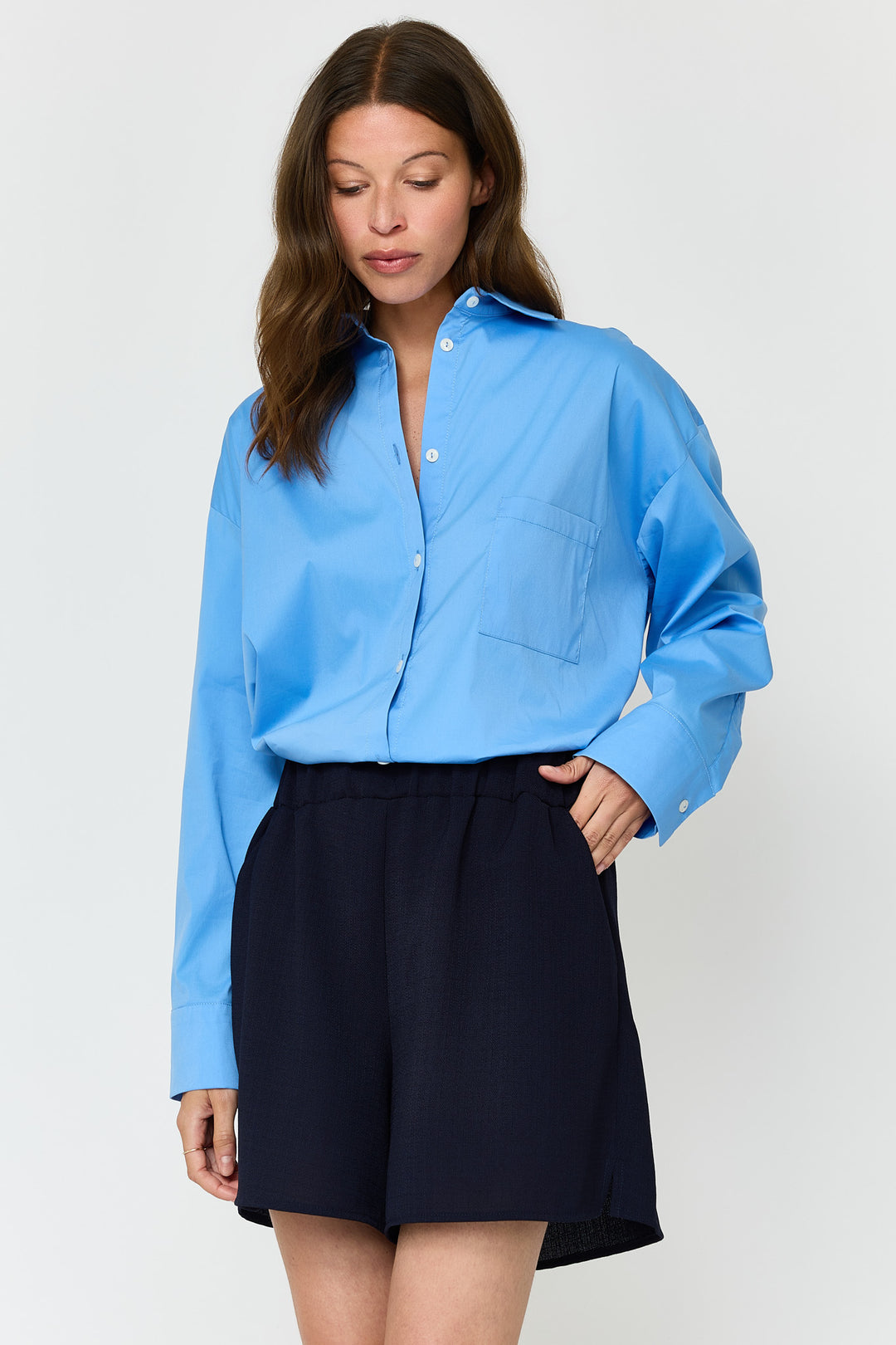 Maxine Textured Uni Woven Navy