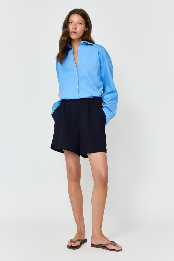 Maxine Textured Uni Woven Navy