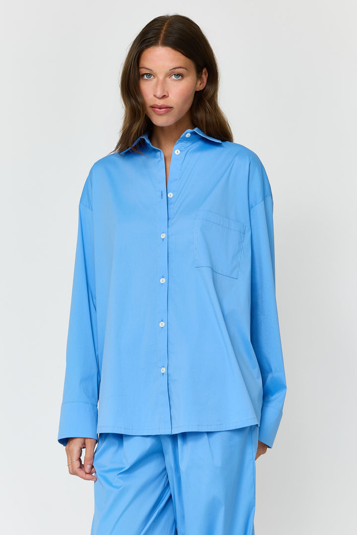 Lulu Summer Shirting Cornflower Blue