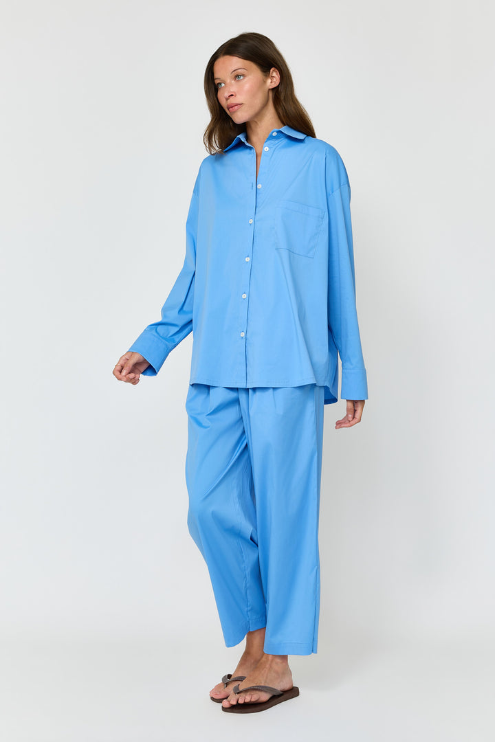 Lulu Summer Shirting Cornflower Blue