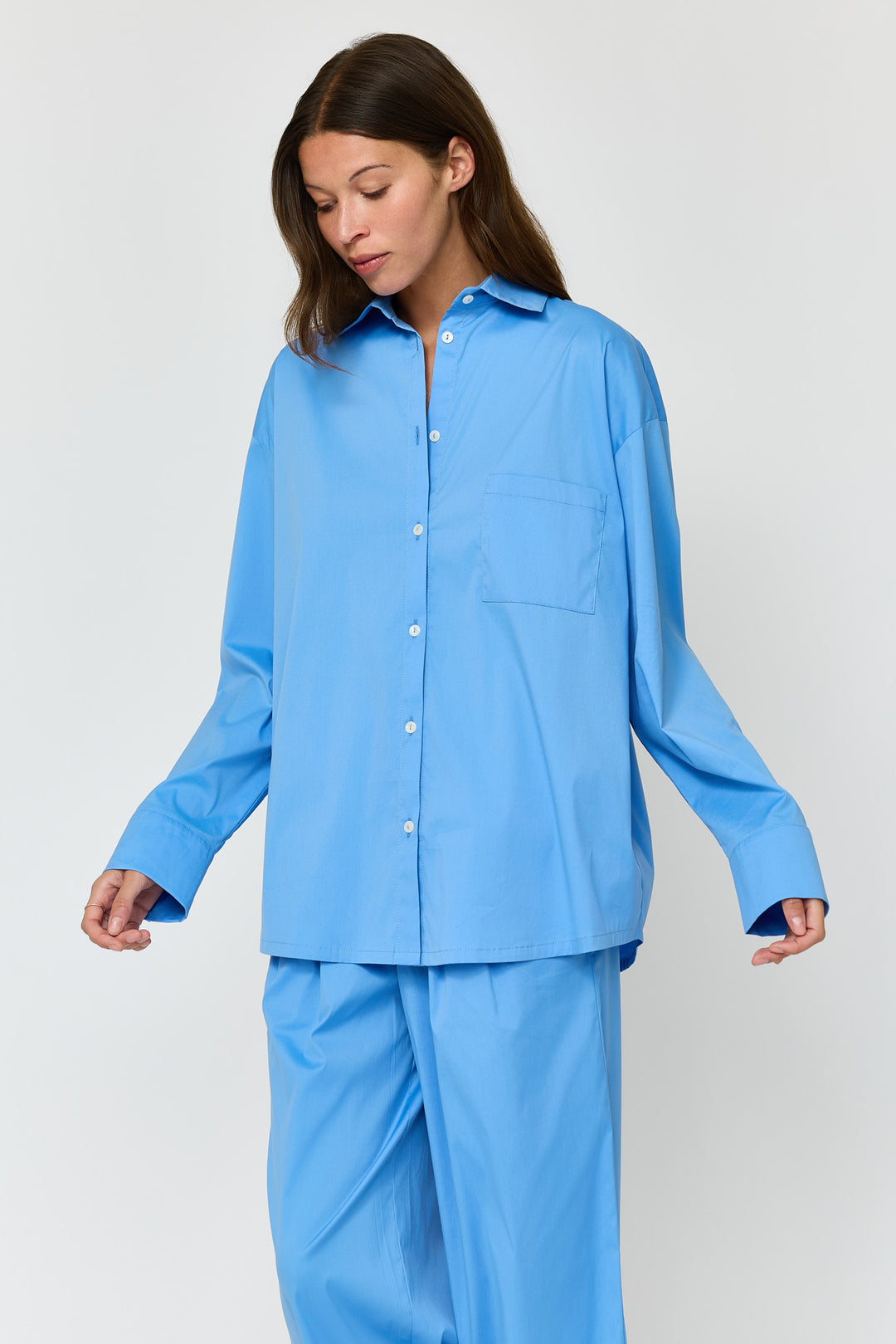 Lulu Summer Shirting Cornflower Blue