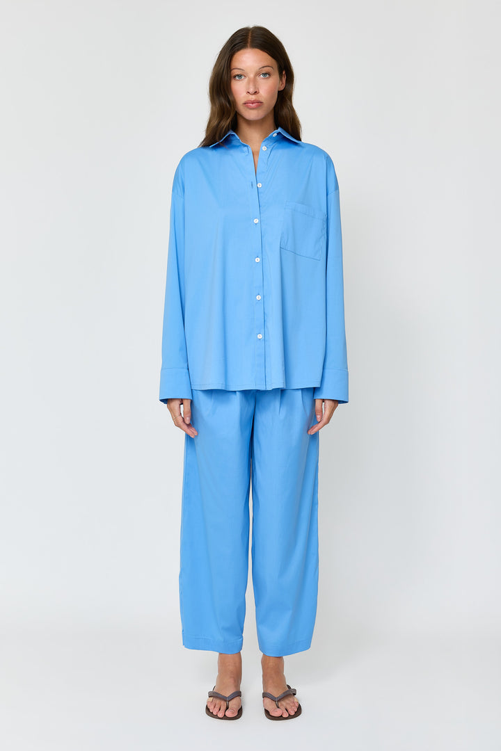 Lulu Summer Shirting Cornflower Blue