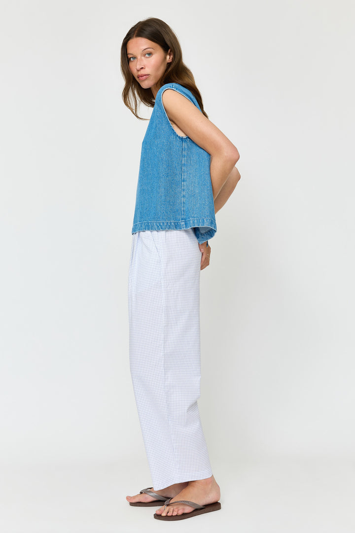 Whitney Summer Shirting Blue Check