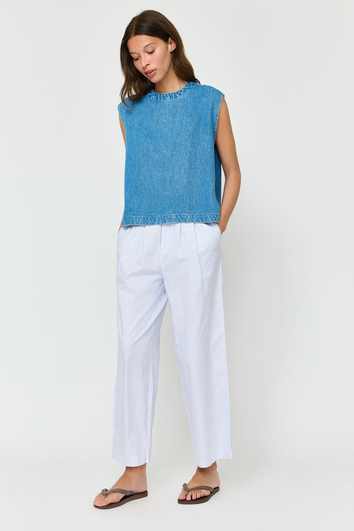 Whitney Summer Shirting Blue Check