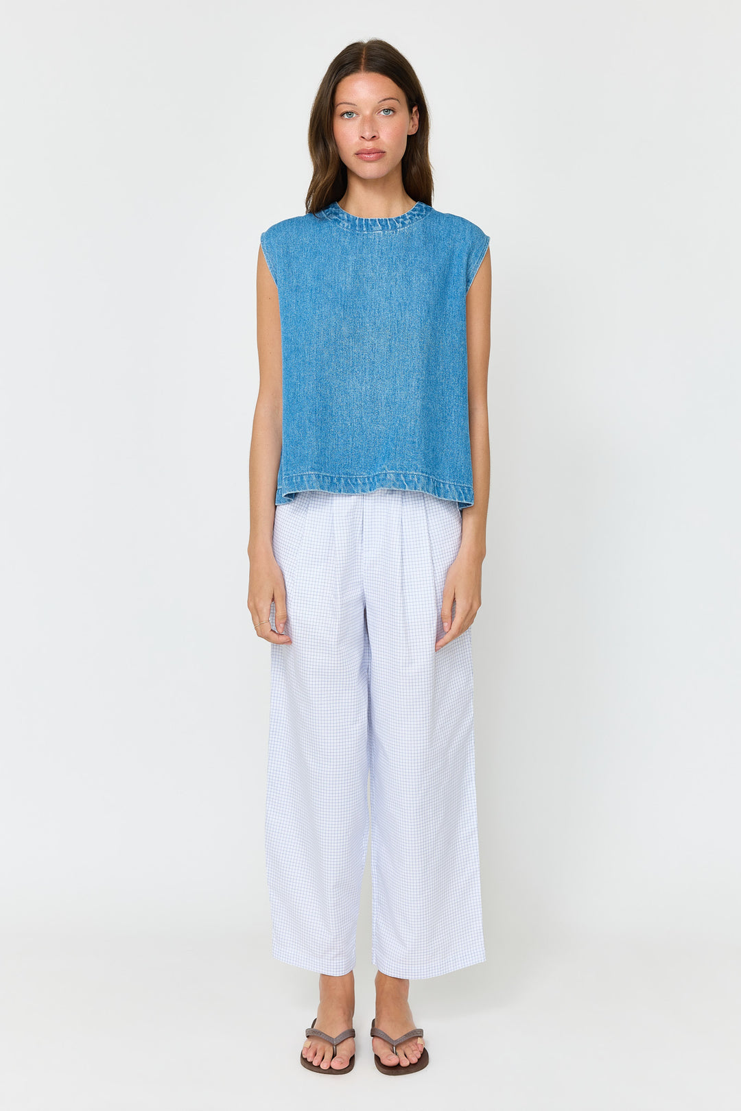 Whitney Summer Shirting Blue Check