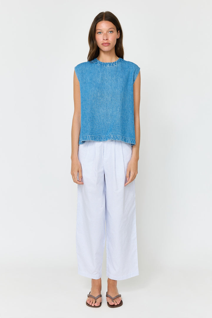 Whitney Summer Shirting Blue Check