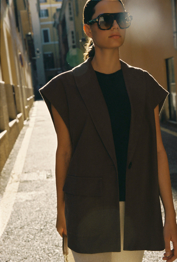 Taylor Summer Linnen Cotton Washed Brown